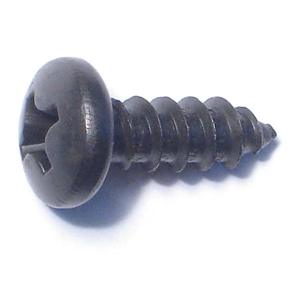 Midwest Fastener Sheet Metal Screw, #14 x 3/4 in, Black Steel Pan Head Phillips Drive, 10 PK 79426 - main